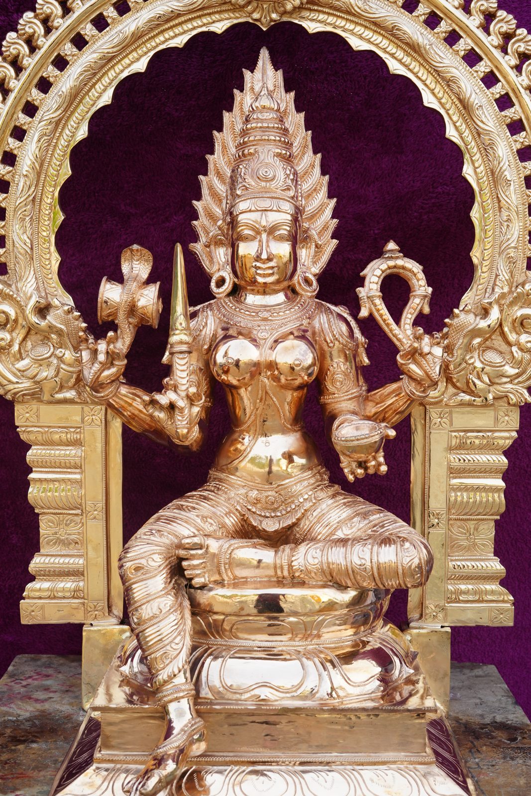 Amman Temple, Malaysia — Panchaloha deities and temple metalwork, Malaysia — June 2022 (5)