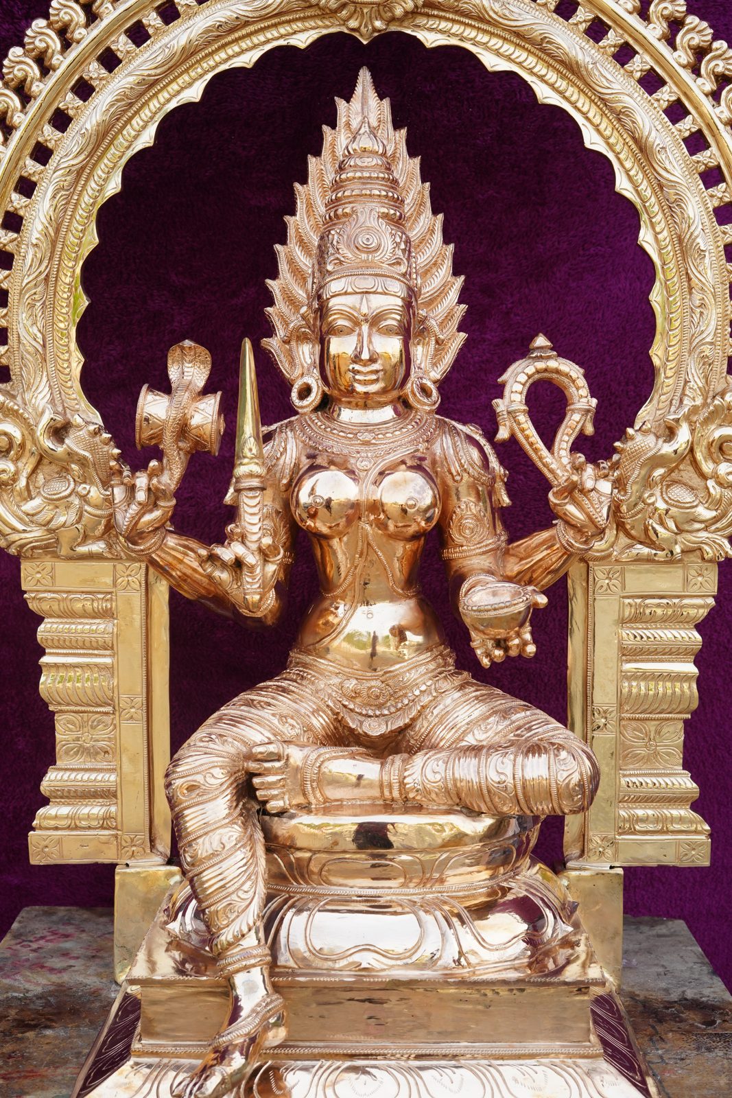 Amman Temple, Malaysia — Panchaloha deities and temple metalwork, Malaysia — June 2022 (4)