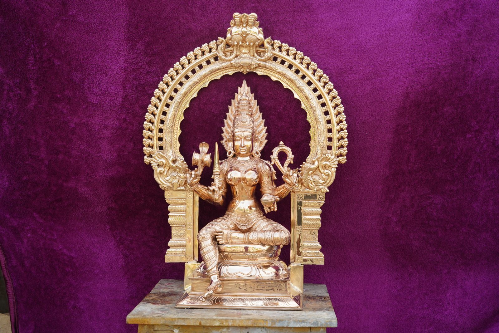 Amman Temple, Malaysia — Panchaloha deities and temple metalwork, Malaysia — June 2022 (3)